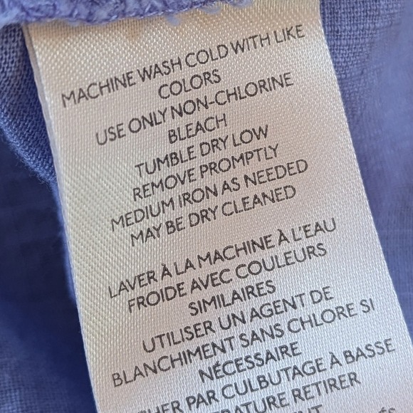 Free People Costa Eyelet Top Periwinkle Blue Size XS Oversized - Picture 9 of 12